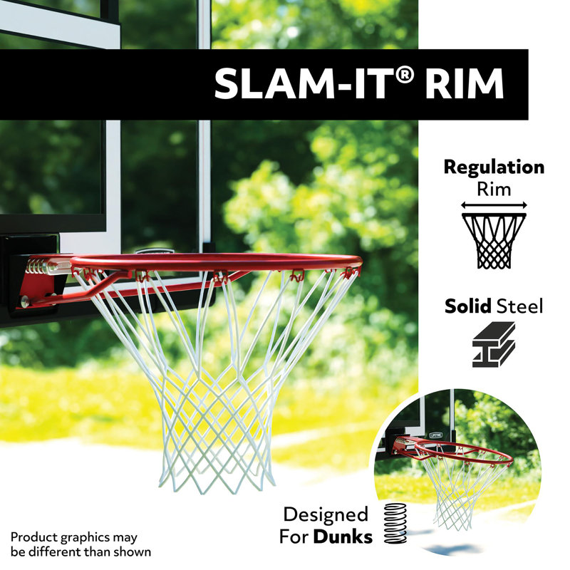 Lifetime Height Adjustable Portable Basketball Hoop (50" Polycarbonate